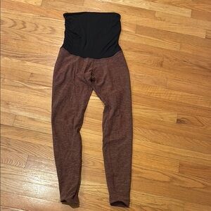Beyond the Bump Beyond Yoga Brown maternity leggings yoga pants size S